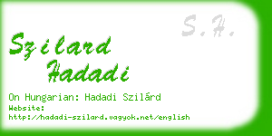 szilard hadadi business card